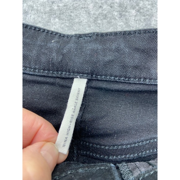 Rag & Bone Womens Jeans 29x25 Nina‎ High Rise Ankle Skinny Black  Stretch Tag 29 - Picture 4 of 15